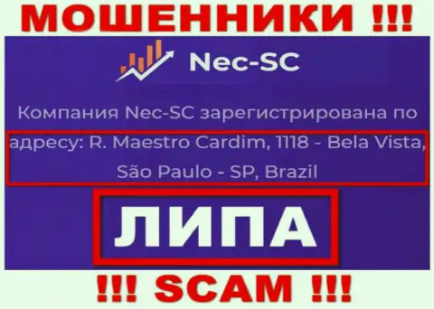 Где реально находится контора NEC SC непонятно, инфа на информационном сервисе липа