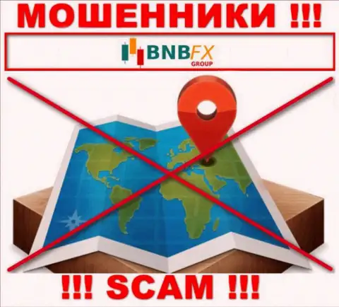 На веб-сайте BNBFX отсутствует информация касательно юрисдикции этой организации
