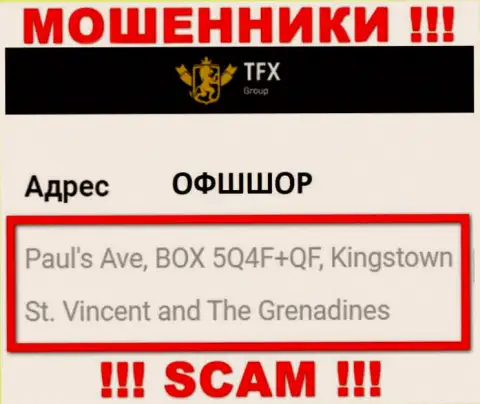 Не взаимодействуйте с компанией TFX Group - указанные интернет мошенники отсиживаются в оффшорной зоне по адресу: Paul's Ave, BOX 5Q4F+QF, Kingstown, St. Vincent and The Grenadines