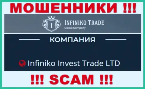 Infiniko Invest Trade LTD - это юридическое лицо internet мошенников InfinikoTrade Com