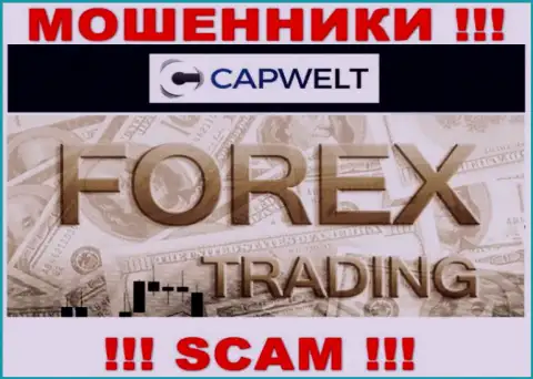 FOREX - это направление деятельности незаконно действующей организации CapWelt Com