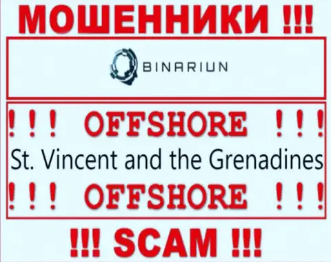 Сент-Винсент и Гренадины - именно здесь зарегистрирована преступно действующая компания Бинариун