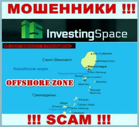 ИнвестингСпейс пустили свои корни на территории - St. Vincent and the Grenadines, избегайте работы с ними