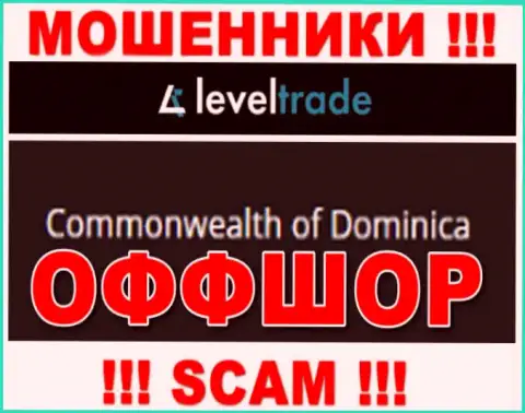 Отсиживаются internet аферисты ЛевелТрейд Ио в оффшоре  - Dominika, будьте внимательны !!!