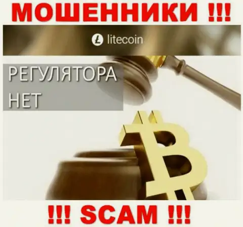 На интернет-портале кидал LiteCoin вы не разыщите сведений об их регуляторе, его нет !!!
