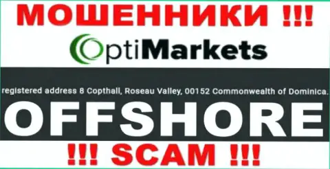 Осторожно кидалы OptiMarket Co зарегистрированы в оффшорной зоне на территории - Dominika