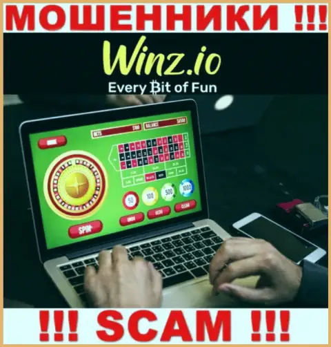 Тип деятельности мошенников Winz это Casino, но знайте это кидалово !