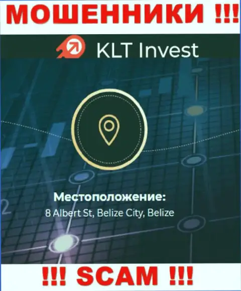 Невозможно забрать финансовые активы у компании KLT Invest - они осели в офшоре по адресу 8 Альберт Ст, Белиз Сити, Белиз