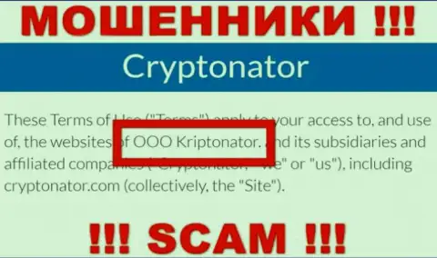 Шарашка Cryptonator находится под управлением конторы OOO Криптонатор