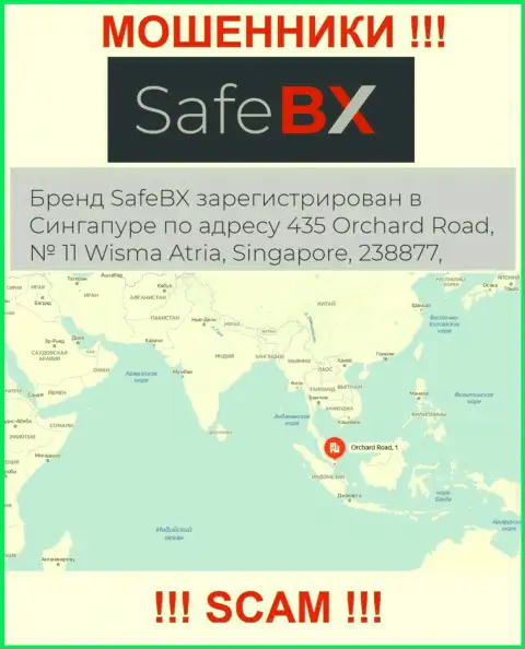 Не сотрудничайте с конторой Safe BX - указанные мошенники скрылись в оффшорной зоне по адресу - 435 Orchard Road, № 11 Wisma Atria, 238877 Singapore