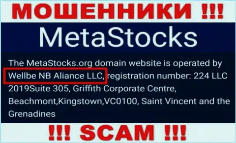 Юр. лицо организации Meta Stocks - это Wellbe NB Aliance LLC, инфа взята с официального онлайн-сервиса