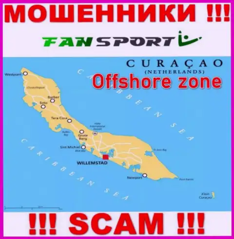 Офшорное расположение Fan-Sport Com - на территории Curacao