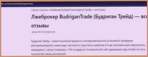 Автор обзора мошеннических деяний заявляет, что взаимодействуя с конторой BudriganTrade, Вы можете утратить денежные активы
