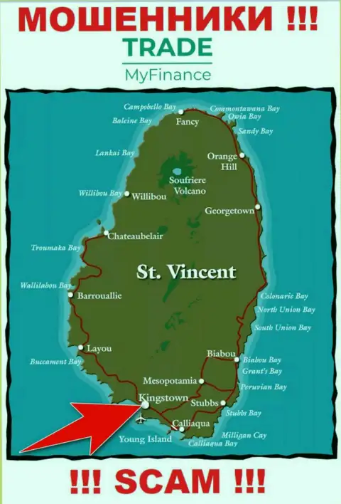 Юридическое место регистрации интернет жуликов TradeMy Finance - Kingstown, Saint Vincent and the Grenadines