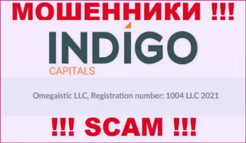 Номер регистрации еще одной преступно действующей организации IndigoCapitals - 1004 LLC 2021