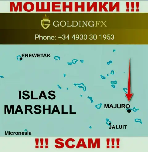 С мошенником ГолдингФХ Нет не торопитесь работать, ведь они зарегистрированы в оффшорной зоне: Majuro, Marshall Islands