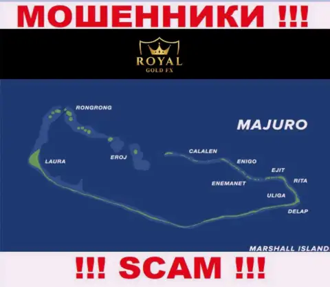 Рекомендуем избегать совместного сотрудничества с internet мошенниками Роял Голд Фх, Majuro, Marshall Islands - их оффшорное место регистрации