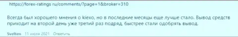Отзывы о работе ФОРЕКС дилингового центра Киексо Ком на ресурсе Forex-Ratings Ru