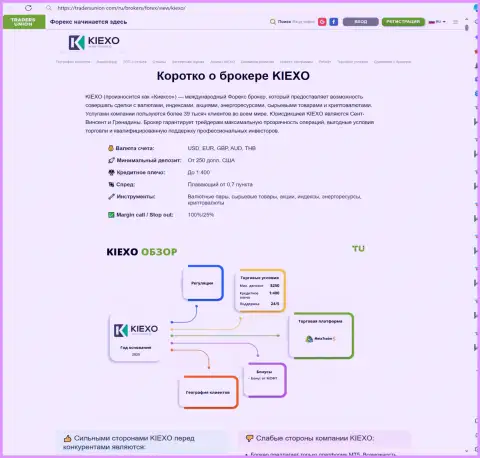 Сжатый обзор дилинговой компании KIEXO в информационном материале на информационном портале TradersUnion Com