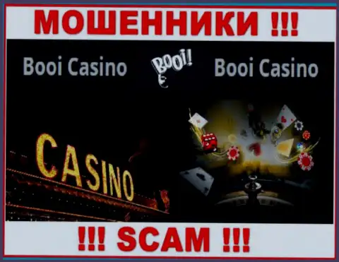 Весьма рискованно совместно работать с интернет-мошенниками Booi, вид деятельности которых Casino