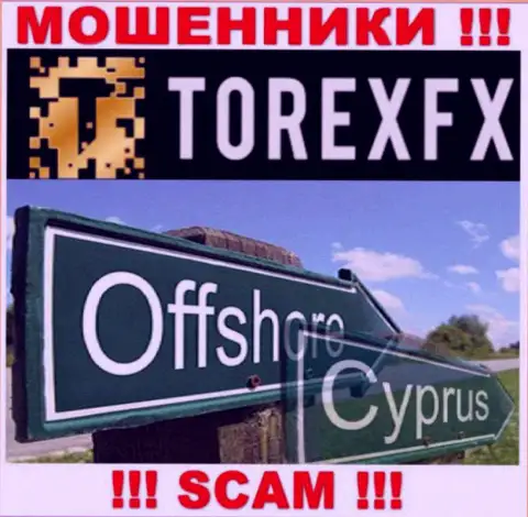 Официальное место регистрации TorexFX на территории - Cyprus